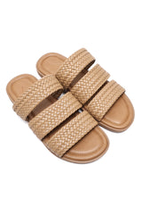 TEXTURE RICH MEN SLIDE-KHAKI