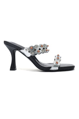 LUXE SCALLOP HEEL-SILVER