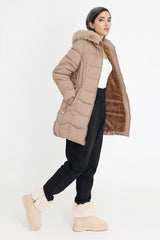 REVERSIBLE PUFFLUX LONG JACKET-KHAKI