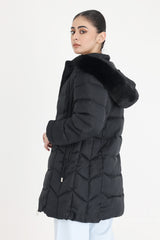 REVERSIBLE PUFFLUX LONG JACKET-BLACK