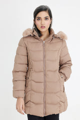 REVERSIBLE PUFFLUX LONG JACKET-KHAKI