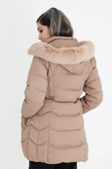 REVERSIBLE PUFFLUX LONG JACKET-KHAKI