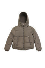 HIGH-NECK QUILTED PUFFER-GREY