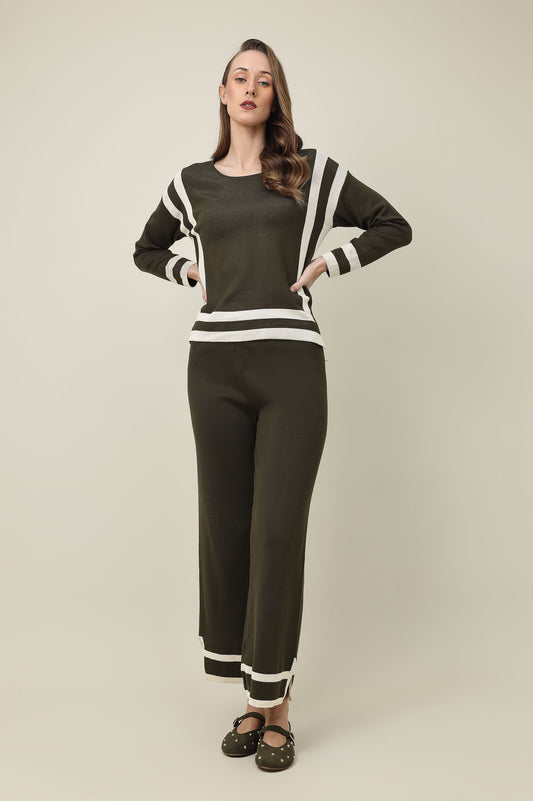 VARSITY MOD CO-ORD SET-OLIVE