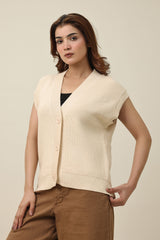 GENTLESTITCH CLASSIC VEST-BEIGE