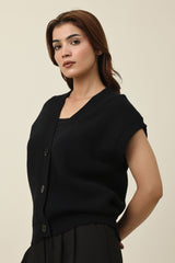 GENTLESTITCH CLASSIC VEST-BLACK