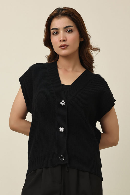 GENTLESTITCH CLASSIC VEST-BLACK