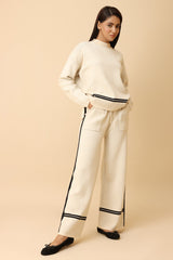RELAXED KNITWEAR SUIT-BEIGE