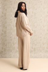 TURTLENECK KNITWEAR ENSEMBLE-BEIGE