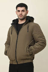 ALPINE BLOCK PUFFER JACKET-BLACK