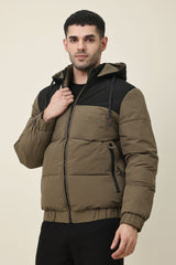 ALPINE BLOCK PUFFER JACKET-BLACK