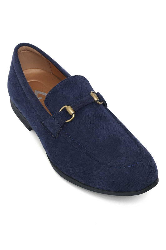 SUEDE SLIPONS-NAVY