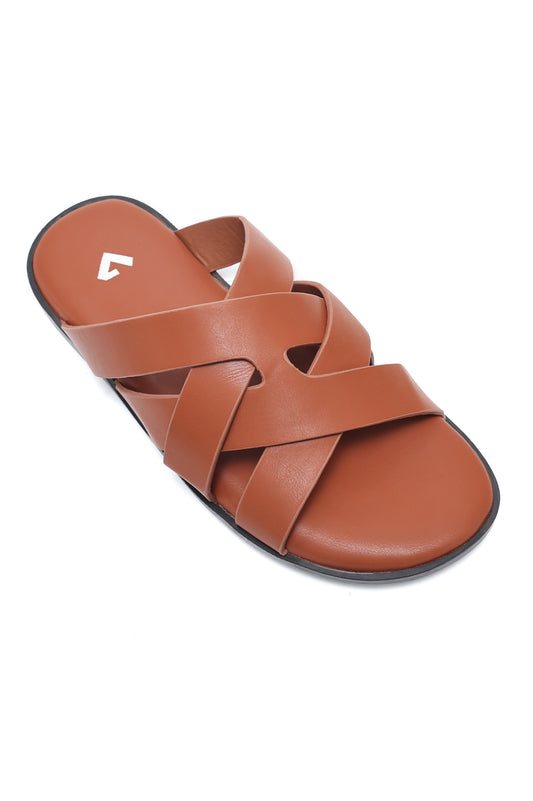 INTERLOCK LAYERED SANDALS-CAMEL
