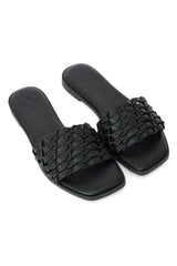 INTERWOVEN FLAT SLIDE-BLACK