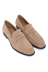 LOAFERS WITH REFINED STRAP & HAND-STITCHED FINISH-BEIGE