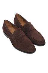 LOAFERS WITH REFINED STRAP & HAND-STITCHED FINISH-COFFEE