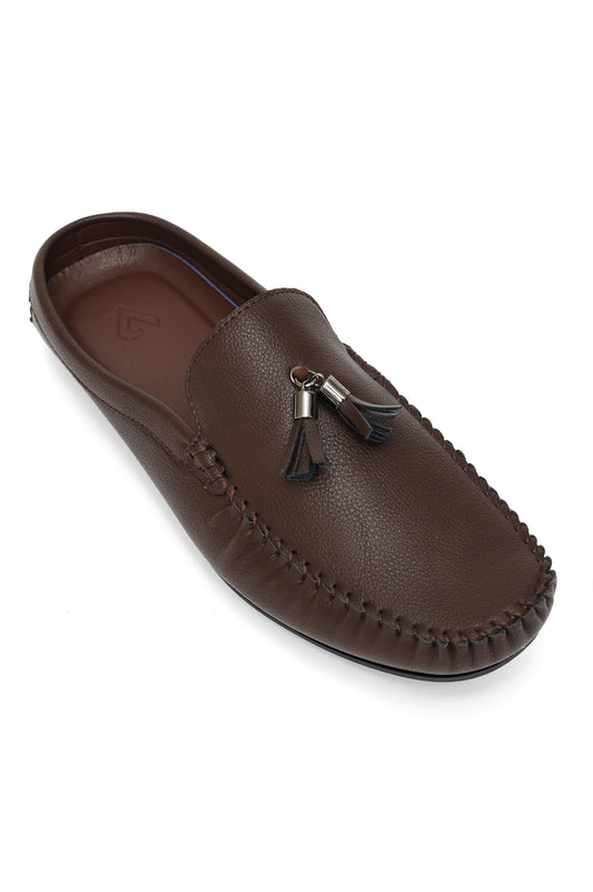 TASSELED SLIP-ON LOAFERS-COFFEE