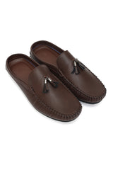 TASSELED SLIP-ON LOAFERS-COFFEE