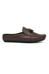 TASSELED SLIP-ON LOAFERS-COFFEE