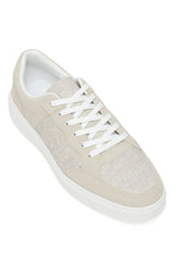 ELITE DUAL-TEXTURE SNEAKERS-BEIGE