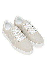 ELITE DUAL-TEXTURE SNEAKERS-BEIGE