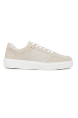 ELITE DUAL-TEXTURE SNEAKERS-BEIGE