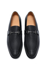 CROSSHATCH BIT LOAFERS-BLACK