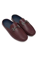 METAL BIT SLIP-ON LOAFERS-WINE