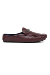 METAL BIT SLIP-ON LOAFERS-WINE