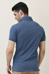 MODCRAFT ESSENTIAL POLO-DENIM-BLUE