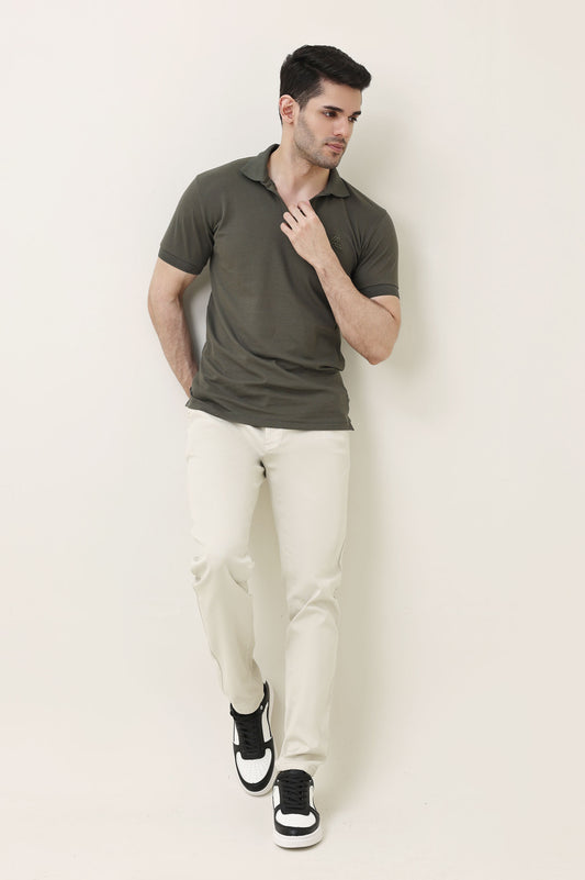 MODCRAFT ESSENTIAL POLO-OLIVE