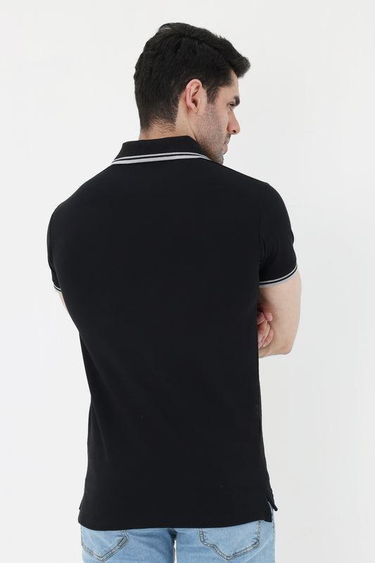 POLO T-SHIRT-BLACK