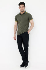 POLO T-SHIRT-OLIVE
