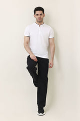 RADIUS BAND COLLAR TEE-WHITE