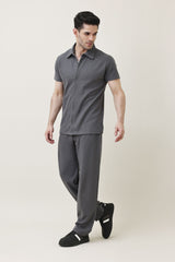 EASY RIBBED CO-ORD SET-GREY