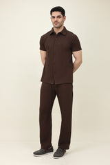 EASY RIBBED CO-ORD SET-COFFEE