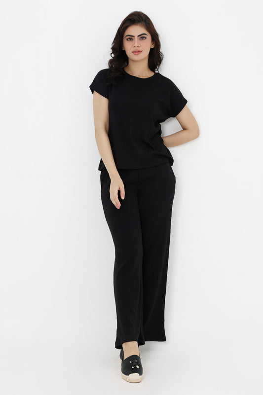 SEASONAL BLEND CO-ORD SET-BLACK