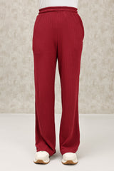 ELITE LOUNGE STRAIGHT-LEG JOGGERS-MAROON