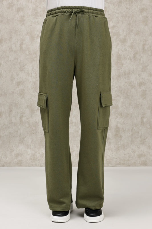 RELAXED FIT TROUSER-OLIVE