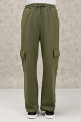 RELAXED FIT TROUSER-OLIVE