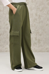 RELAXED FIT TROUSER-OLIVE