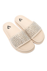 GLAM SHINE STRAP SLIDE-OFFWHITE