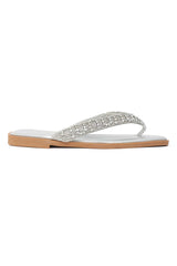 GLITZ STRAP SANDAL-SILVER