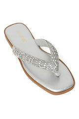 GLITZ STRAP SANDAL-SILVER
