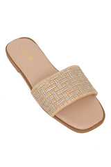 CRYSTAL GLIMMER SLIDE-NUDE