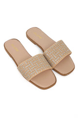 CRYSTAL GLIMMER SLIDE-NUDE