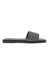 CRYSTAL GLIMMER SLIDE-BLACK