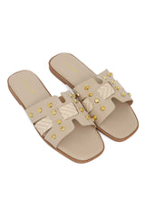 METAL SPARK SLIDE-BEIGE