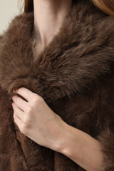 GLACIER RISE FUR COAT-COFFEE