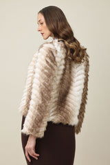 SAVAGE GRACE FUR JACKET-OFFWHITE